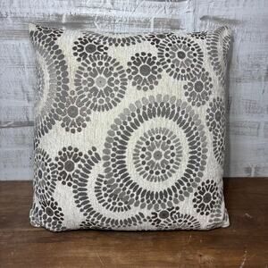 Two Tone Gray Pinwheel Design Accent Pillow